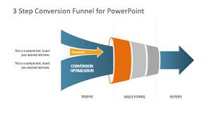 3 step conversion funnel powerpoint template