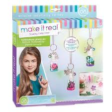 Make It Real Terrarium Jewelry Arts And Crafts Kits Terrarium Jewelry Craft Kits