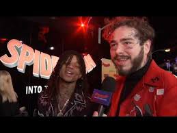 Post Malone And Swae Lee At Spider Man Into The Spider Verse Premiere Youtube