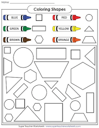 Easy shape coloring pages make math class more fun! A Shape Coloring Page