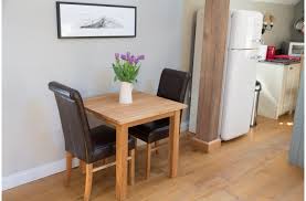 Small Solid Oak Dining Set 2 Seater Brown Faux Leather Chairs Small Dining Table Dining Room Small Small Dining Room Table