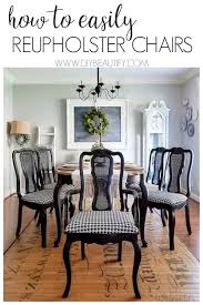 How To Easily Reupholster Dining Seat Cushions Fabric Dining Room Chairs Dining Room Seating Dining Room Chair Cushions