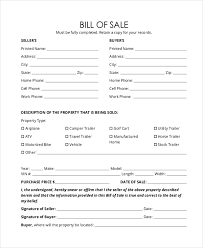 In such a case, the bill of sale may need to be notarized in order to be considered valid. Free 11 Sample Generic Bill Of Sale Forms In Pdf Word