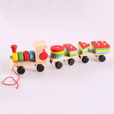 Small Wooden Train Toys Dragging Three Carriage Geometric Shape Matching Early Childhood Educational Train Set High Qua Kid Shop Global Kids Baby Shop Onl Toy Train Educational Toys
