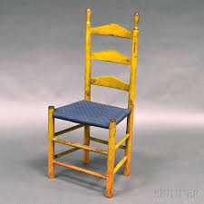 Yellow Painted Tape Woven Ladder Back Side Chair Sale Number 2765m Lot Number 686 Skinner Auctioneers Side Chairs Chairs For Sale Chair