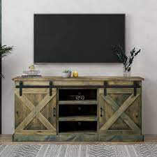 Tv unit arizona 2014 knotty alder (chaparral glazed color) and hand forhed ironwork. The Gray Barn Sycamore Rise Farmhouse Barnwood Distressed Knotty Alder 66 Inch Tv Console
