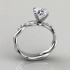 The twisted vine band was very thin, around bought as an engagement ring for my now fiancée! Twist Round Cut Moissanite Engagement Ring Forever Moissanite