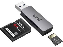Microsd cards and a usb plug. Uni Sd Card Reader Usb 3 0 To Sd Micro Sd Card Adapter 2 In 1 Aluminum Usb Sd Tf Memory Card Reader For Sd Sdxc Sdhc Mmc Rs Mmc Micro Sdxc Micro Sd Micro Sdhc Card And