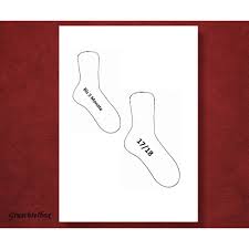 Sockenschablone ausschneiden und form auf filz übertragen. Schablonen Fur Sockenbretter Zum Herstellen Von