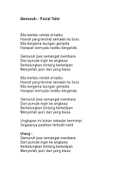 Ungkapan ini bukan sekadar bermimpi segalanya pasti kan terbukti nanti. Gemuruh Lirik