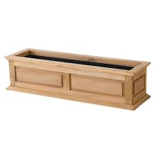 Dmc 30 In Natural Savannah Wood Window Box 70816 The Home Depot Wood Window Boxes Wood Windows Window Box