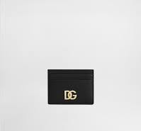 Calfskin card holder with DG logo
