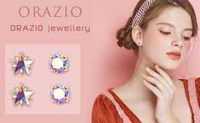 ORAZIO 8 Pairs Hypoallergenic Earrings Studs Set For Women Girls 316L  Stainless Steel Childrens Earrings Multicolored Cubic Zirconia Heart Flower  Turtle Pearl Butterfly Stud Earrings : Amazon.co.uk: Fashion