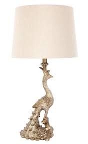 Peacock Table Lamp Antique Gold Table Lamp Gold Table Lamp Eclectic Lamps