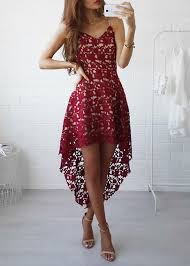 Cute Red High Low Lace Prom Dress Evening Dress Women Fashion Dress From Of Girl Lace Dress Cute Dresses Fashion