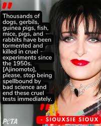 PETA 2023 Thousands of dogs, gerbils, guinea pigs fish, mice, pigs, and  rabbits have been tormented and killed in cruel experiments since the  1950s. [Ajinomoto], please, stop being spellbound by by bad