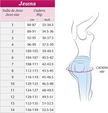 Colombian Butt Lifting Jeans Size Chart Lecorset Shop