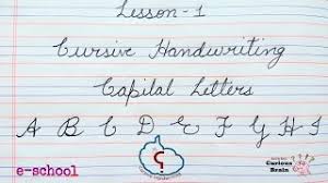 These free cursive writing printables for kids is available in many formats for you to choose from. Cursive Handwriting Method For Capital Letters Lesson 1 Alphabets From A To I Step By Step Youtube