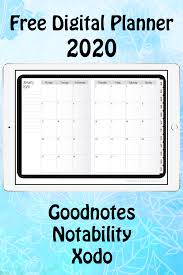 Free 2020 Digital Planner Goodnotes Xodo Notability In 2020 Digital Planner Weekly Planner Free Planner Tabs