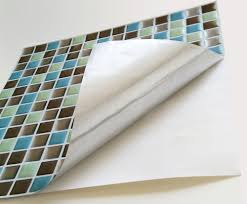 Easy ways to grout glass mosaic pool tiles: Installing Mosaic Tile Backsplash With Peel And Stick Mosaic Tiles