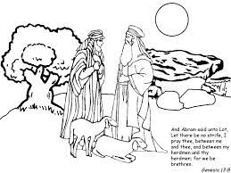 Yahweh decides to tell abraham about sodom's and gomorrah's sins 22. Abraham Coloring Page