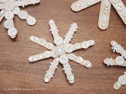 Schneeflocken Basteln Mit Holzspateln Schneeflocken Basteln Winterdeko Basteln Schneeflocken Basteln Vorlage