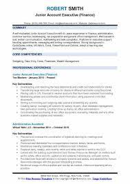 Build, manage and nurture your portfolio of accounts; Junior Account Executive Resume Samples Qwikresume
