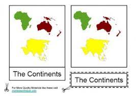 Your children can label the continents, pin punch the continents, color in the continents and more! Free Montessori Continent Nomenclature Cards Age 3 To 6
