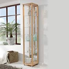 Glass corner cabinet are spacious to fit in a lot of items for display. Fully Assembled Home Single Glass Display Cabinet 4 Glass Shelves Beech Glass Cabinets Display Interior Furniture Living Room Glass Cabinet