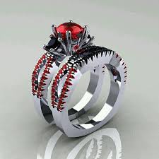 Unique Black Diamond Ring Engagement Blue Topaz Engagement Ring Engagement Rings Wedding Bands Set