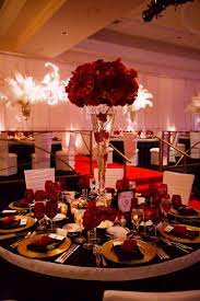 Here I Like The Tall Centerpieces Red Wedding Decorations Red Wedding Theme Red Centerpieces