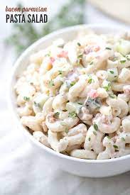 Bacon Parmesan Pasta Salad Recipe Parmesan Pasta Salad Pasta Salad Ranch Pasta Salad
