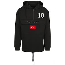 Bent u op zoek naar turkije vlaggen? Fc Eleven Turkije Vlag Anorak Hoodie Zwart Sportus Nl