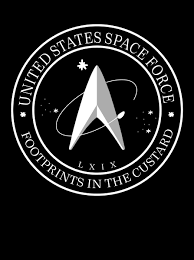 Space force officials, for their part, have laid out the exact meaning behind the new logo and its symbolism. Space Force Shirt Footprints In The Custard