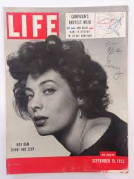 Rita Gam Life Magazine September 15, 1952 COVER SHEET ONLY