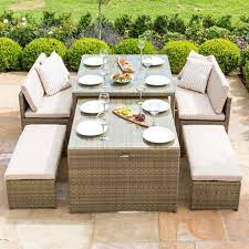 Lyon Sofa Dining Set In Tuscany Oak Furniture House Rattan Garden Furniture Diy Garden Furniture Simple Garden Furniture Ideas