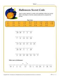 Halloween Secret Code Printable Activity Kids Worksheets Printables Word Puzzles For Kids Printable Math Worksheets