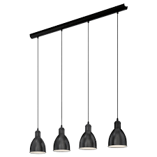 Accessoire indispensable des suspensions e 27, ce kit de fixation vous permet de raccorder élégamment à votre plafond jusqu'à 14 suspensions ! Suspension Luminaire Suspension Priddy 4 Lumieres Metal Noir Amazon Fr Cuisine Maison Abat Jour Lustre Cuisine Lampe Decoration