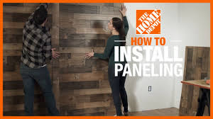 Wood panels for basement walls : How To Install Paneling The Home Depot