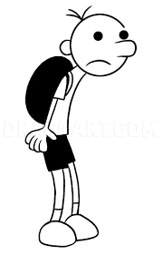 The kids will love these fun santa coloring pages. How To Draw Wimpy Kid Coloring Page Trace Drawing