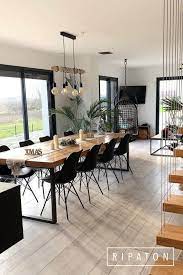 grande table a manger avec pieds en acier acier avec grande manger pieds table in 2020 dining room design large dining table house interior
