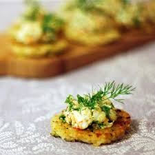 And don't worry, assembling them is much easier (and faster) than it looks. Prawns With Dill On Fragrant Rice Cakes Chew Town Food Blog Food Starters Recipes Seafood Recipes