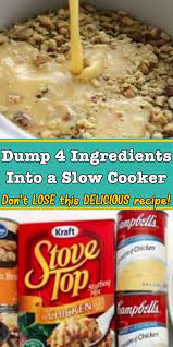 Dump 4 Ingredients Into A Slow Cooker Crockpot Recipes Slow Cooker Chicken Crockpot Recipes Recipes