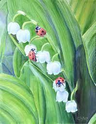 Le portail boursorama.com compte plus de 30 millions de visites mensuelles et plus de 290 millions de pages vues par mois, en moyenne. Muguet Et Coccinelles A L Aquarelle