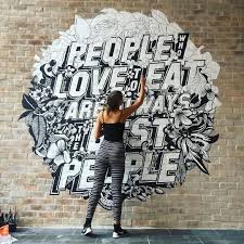 Black And White Mural Street Art Pin By Antha Hansen On Art Mural Art Art Art Design