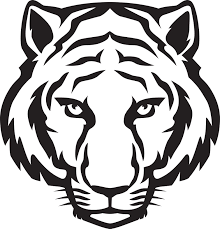 Tiger vector black @ white. Tiger Head Clip Art Tiger Face Drawing Tiger Face Tiger Images