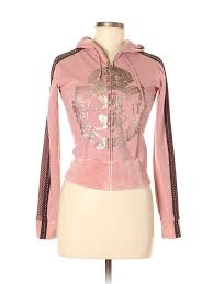 Details About Parasuco Ergonomic Jeans Women Pink Zip Up Hoodie Xs