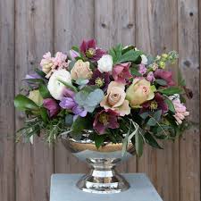Alibaba.com offers 8,267 silk flower arrangements products. Silver Rose Bowl Table Centre Arrangement At Farnham Castle Image By Janne Ford Flowe Flower Arrangements Simple Faux Flower Arrangements Flower Arrangements