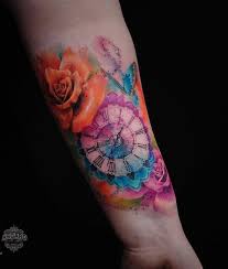 100 Awesome Watch Tattoo Designs Cuded Watch Tattoo Design Clock Tattoo Rose Tattoos