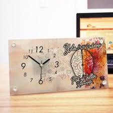 Psikologlara Hediye Cam Masa Saati Cam Masa Masa Hediyeler